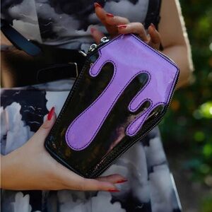 Cathead Pins Coffin Bag with Purple Drip